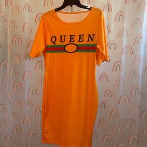 Que Vibrant Orange Mini Dress